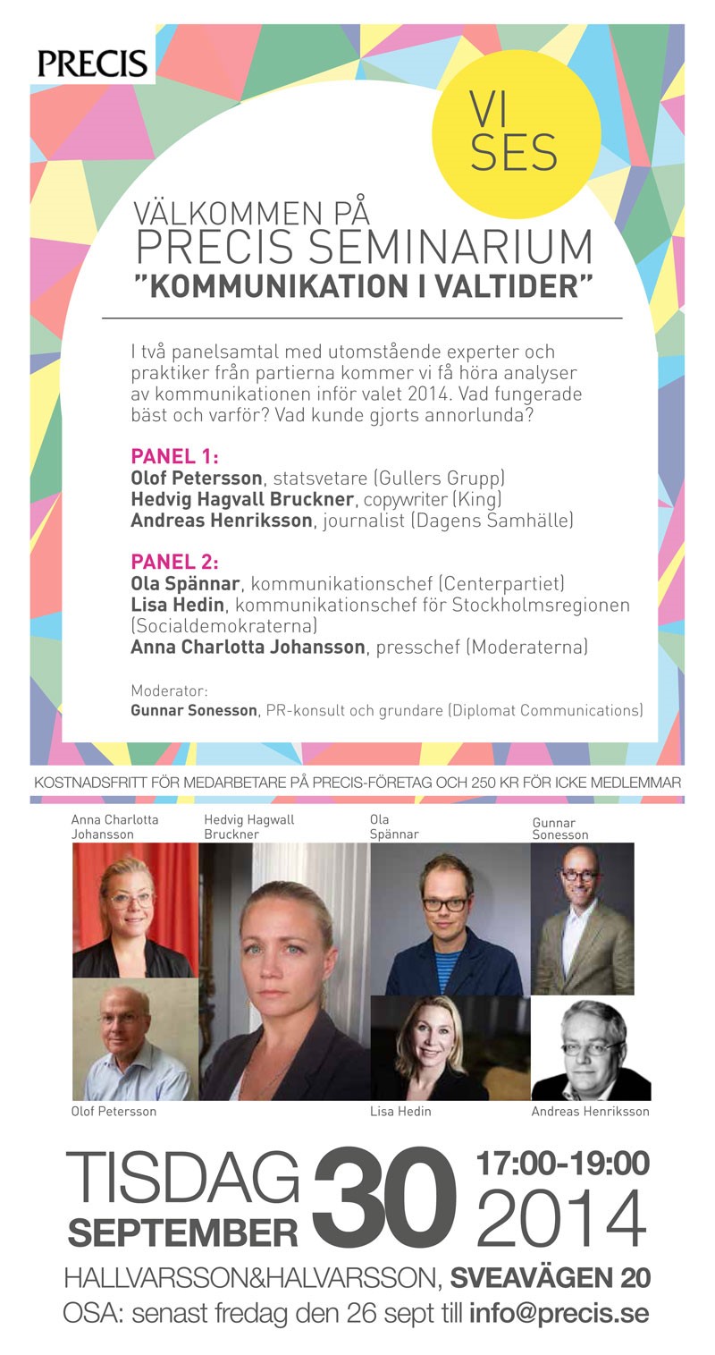 Seminarieinfo med panelinfo